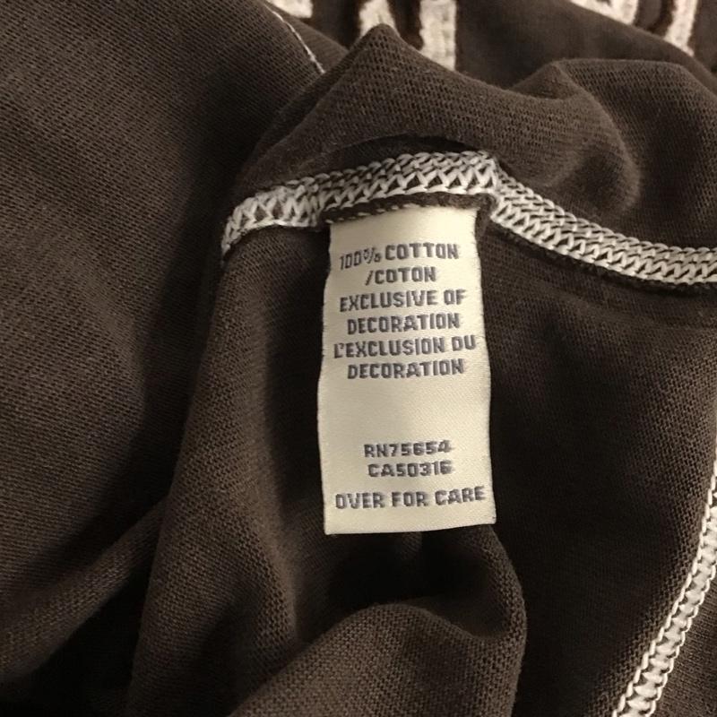 アバクロンビーアンドフィッチ ABERCROMBIE&FITCH カットソー 長袖 長袖カットソー プリントカットソー クルーネック S ロゴ、文字 茶 / ブラウン /  メンズ USED 古着 中古 10140123