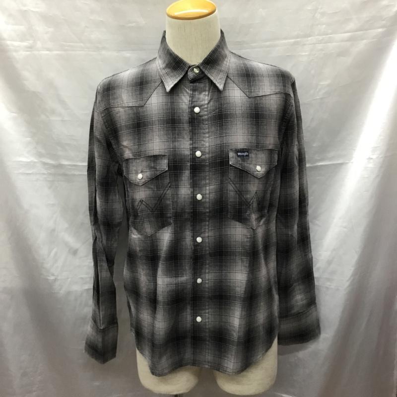 ラングラー Wrangler シャツ、ブラウス 長袖 ws9231 PENDLETON nanouniverse ペンドルトン ナノユニバース ウエスタン チェックシャツ S チェック 黒 / ブラック /  メンズ USED 古着 中古 10119727