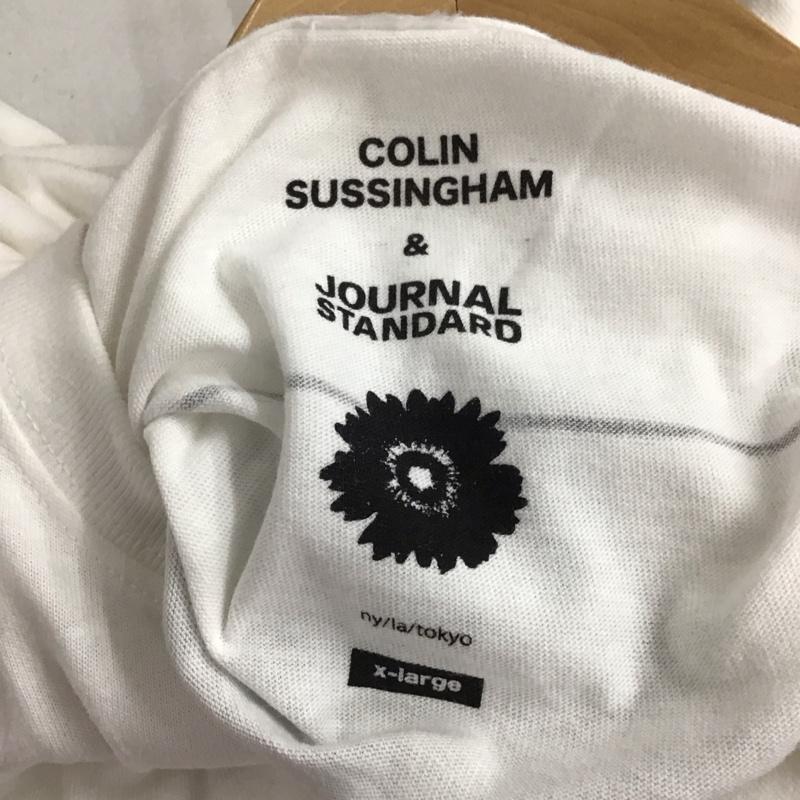 ジャーナルスタンダード JOURNAL STANDARD Tシャツ 半袖 半袖カットソー プリントTシャツ クルーネックカットソー XL 無地 白 / ホワイト /  メンズ USED 古着 中古 10130074