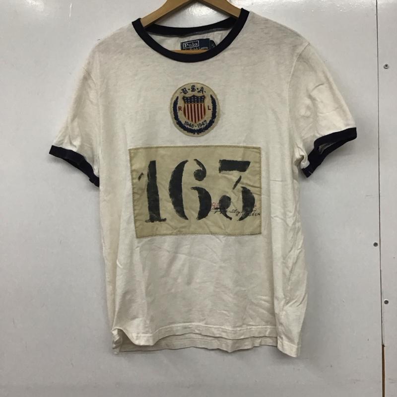 ポロバイラルフローレン Polo by RALPH LAUREN Tシャツ 半袖 半袖カットソー プリントTシャツ クルーネックカットソー XL ロゴ、文字 白 / ホワイト /  メンズ USED 古着 中古 10134942