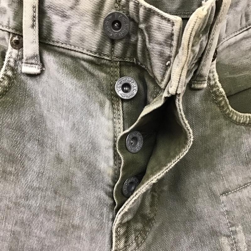 ポロラルフローレン POLO RALPH LAUREN パンツ デニム、ジーンズ デニムパンツ スリムパンツ ストレッチパンツ ジーンズ 30インチ ダメージ加工 カーキ / カーキ /  メンズ USED 古着 中古 10118438