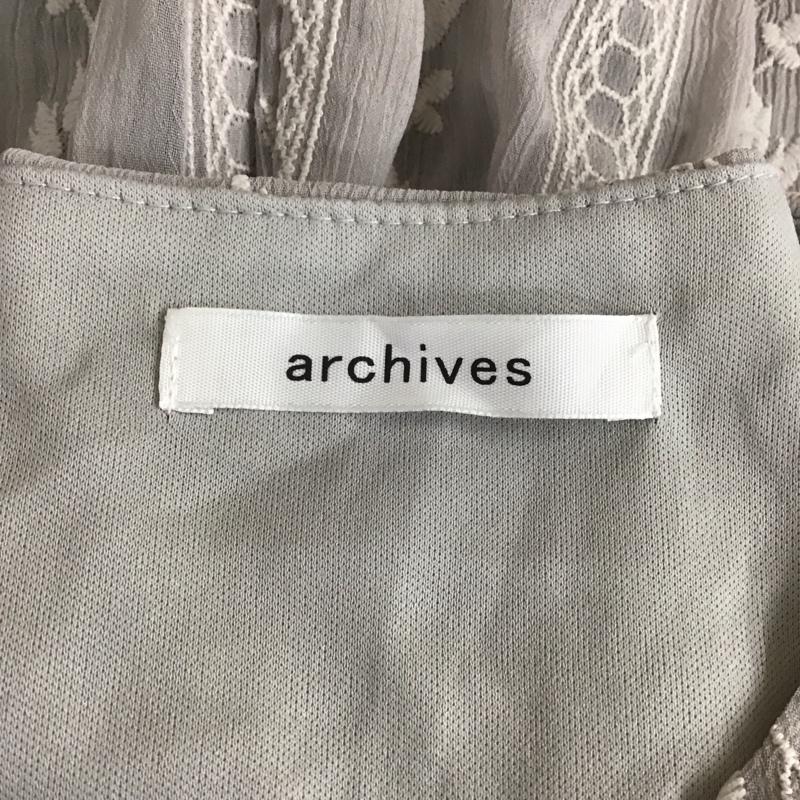 アルシーヴ archives ワンピース ロングスカート FREE 刺繍 灰 / グレー /  レディース USED 古着 中古 10108664