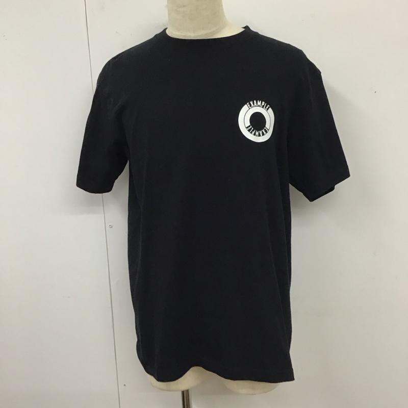 イグザンプル EXAMPLE Tシャツ 半袖 半袖カットソー プリントTシャツ クルーネックカットソー L ロゴ、文字 黒 / ブラック /  メンズ USED 古着 中古 10119518