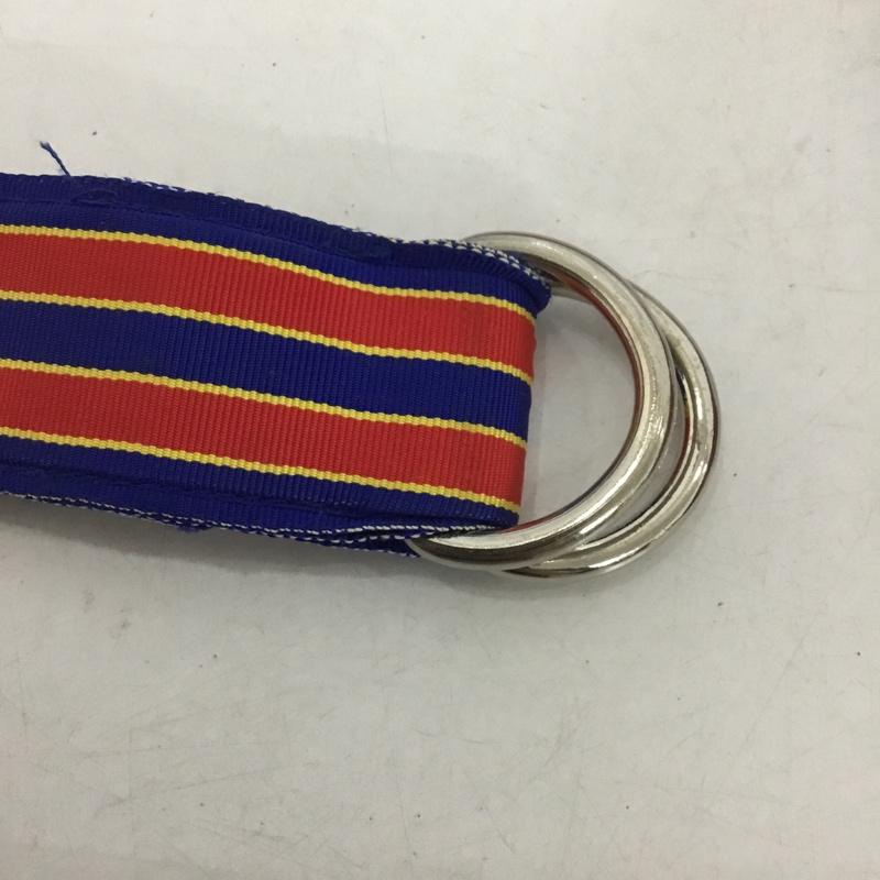 古着 USED ベルト・バックル ベルト BARRONS HUNTER バロンズハンター RIBBON BELT ボーダー柄 青 / ブルー / X 赤 / レッド / X 黄 / イエロー /  メンズ USED 古着 中古 10145166