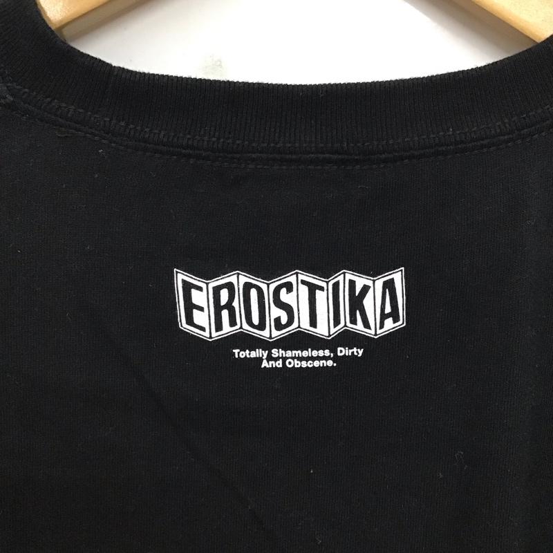 エロスティカ EROSTiKA Tシャツ 半袖 MISTRESS OF THE GALAXY XL プリント 黒 / ブラック /  メンズ USED 古着 中古 10123399