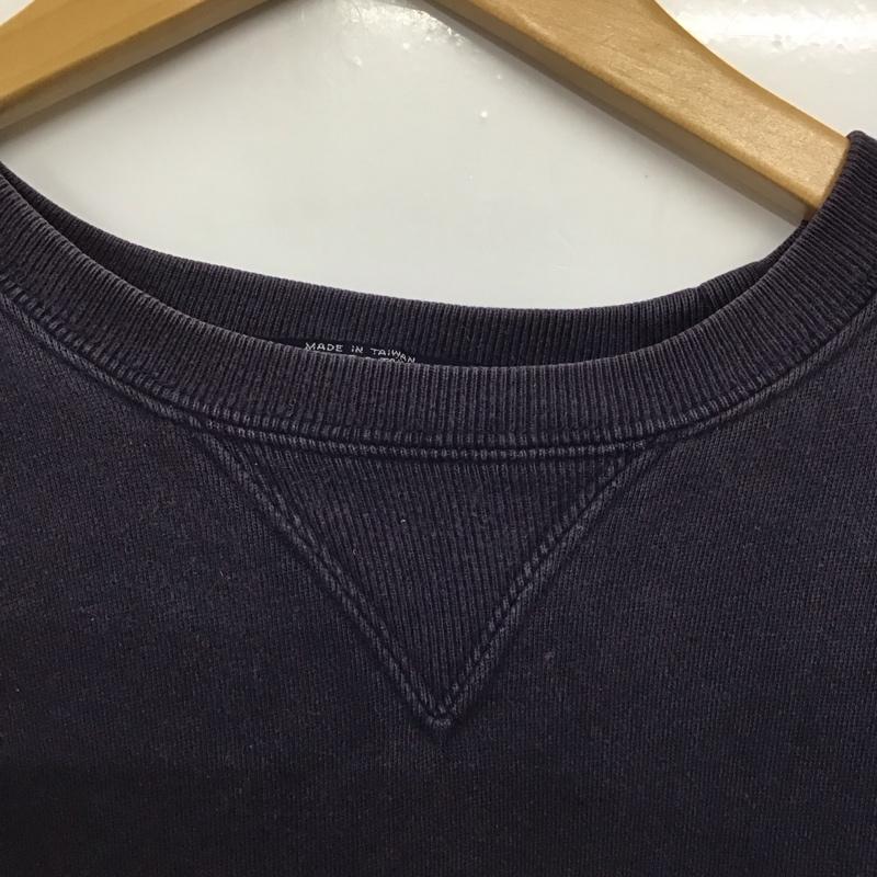 トミーヒルフィガー TOMMY HILFIGER トレーナー 長袖 長袖トレーナー スウェット クルーネック プルオーバー XXL ロゴ、文字 紺 / ネイビー /  メンズ USED 古着 中古 10141900