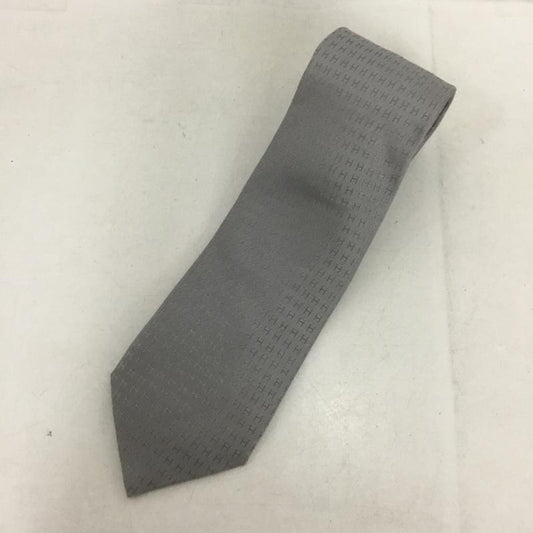 エルメス HERMES ネクタイ ネクタイ H織りタイ 総柄 銀 / シルバー /  メンズ USED 古着 中古 10142105