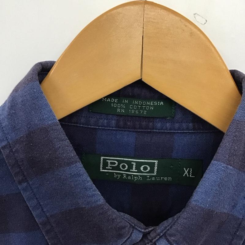 ポロバイラルフローレン Polo by RALPH LAUREN シャツ、ブラウス 長袖 長袖シャツ 無地シャツ カラーシャツ 80s XL チェック マルチカラー / マルチカラー /  メンズ USED 古着 中古 10150872