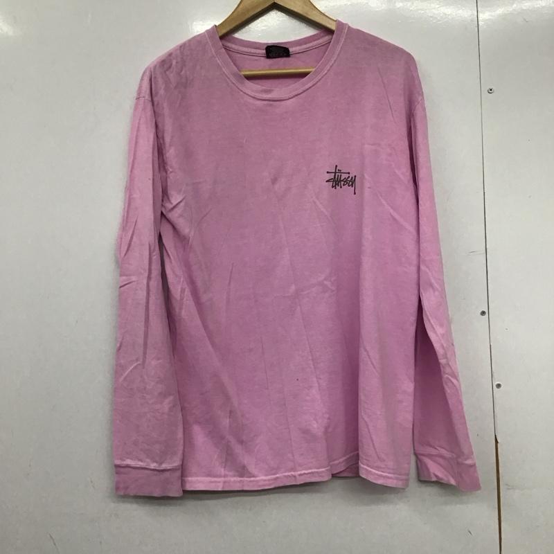 ステューシー STUSSY Tシャツ 長袖 クルーネック ロンT バックロゴ M ロゴ、文字 紫 / パープル /  メンズ USED 古着 中古 10146343