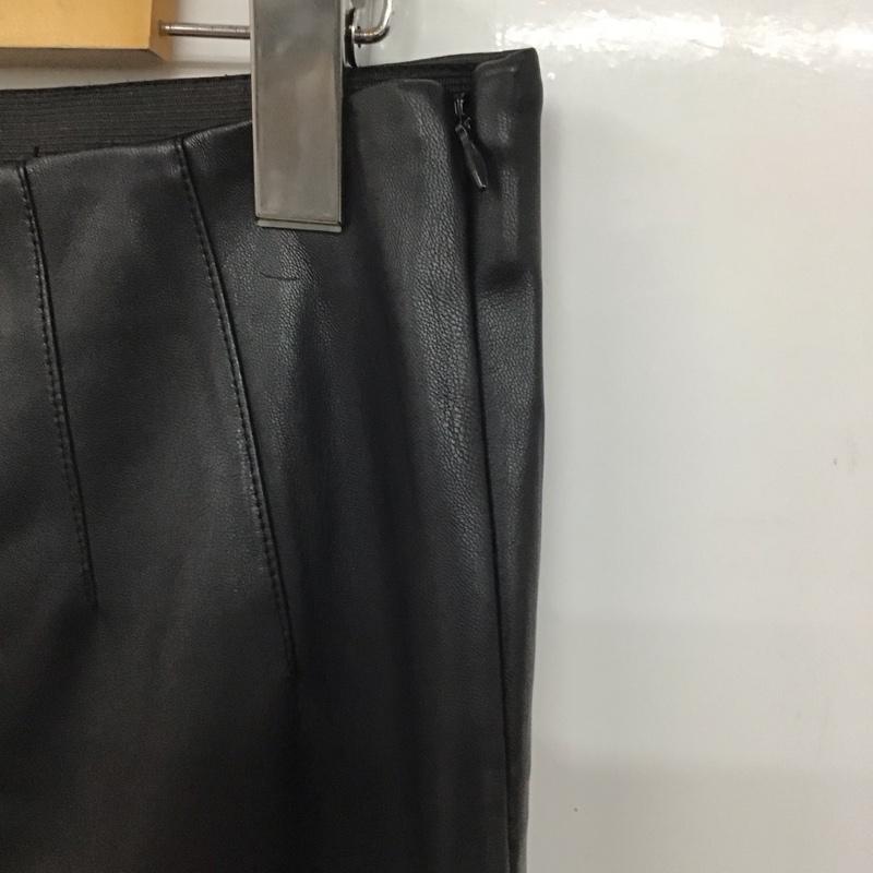 ザラ ZARA パンツ ワークパンツ、ペインターパンツ フェイクレザーパンツ スリムパンツ ストレッチパンツ L 無地 黒 / ブラック /  レディース USED 古着 中古 10142714
