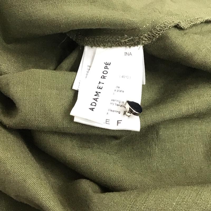 アダムエロペ ADAM ET ROPE  カットソー 半袖 FREE 無地 カーキ / カーキ /  レディース USED 古着 中古 10146782