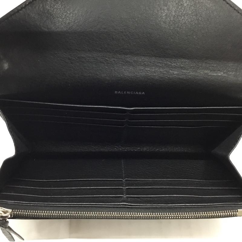 バレンシアガ BALENCIAGA 財布 長財布 ロゴ、文字 黒 / ブラック /  メンズ USED 古着 中古 10122357