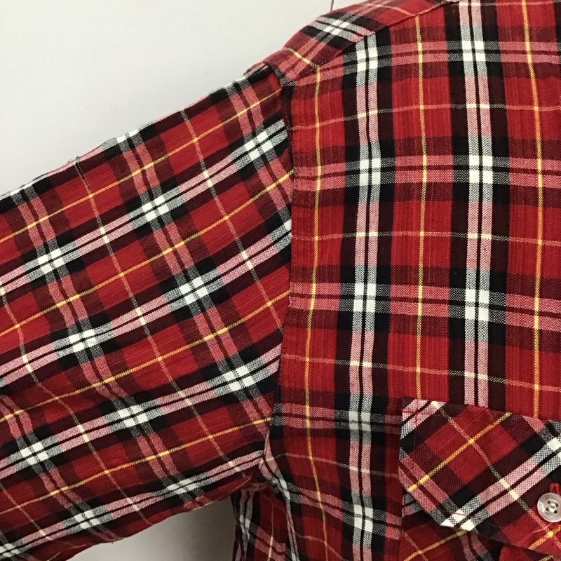 ジョニーブレイズ JOHNNYBLAZE シャツ、ブラウス 長袖 胸ポケット XXL チェック 赤 / レッド / X 白 / ホワイト / X 黒 / ブラック / X 黄 / イエロー /  メンズ USED 古着 中古 10121367