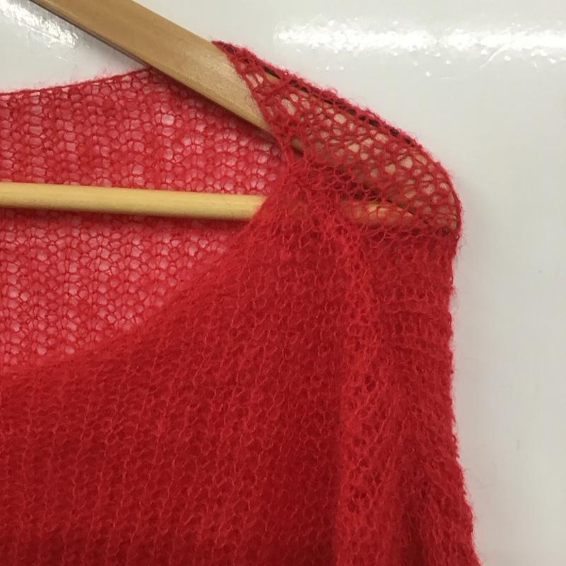 ティティベイト titivate ニット、セーター 長袖 xp4109 長袖ニットカットソー シースルーニットカットソー FREE 無地 赤 / レッド /  レディース USED 古着 中古 10142482