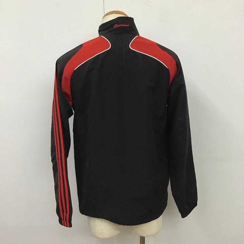 アディダス adidas ジャケット、上着 ジャンパー、ブルゾン S 無地 黒 / ブラック / X 赤 / レッド /  メンズ USED 古着 中古 10121891