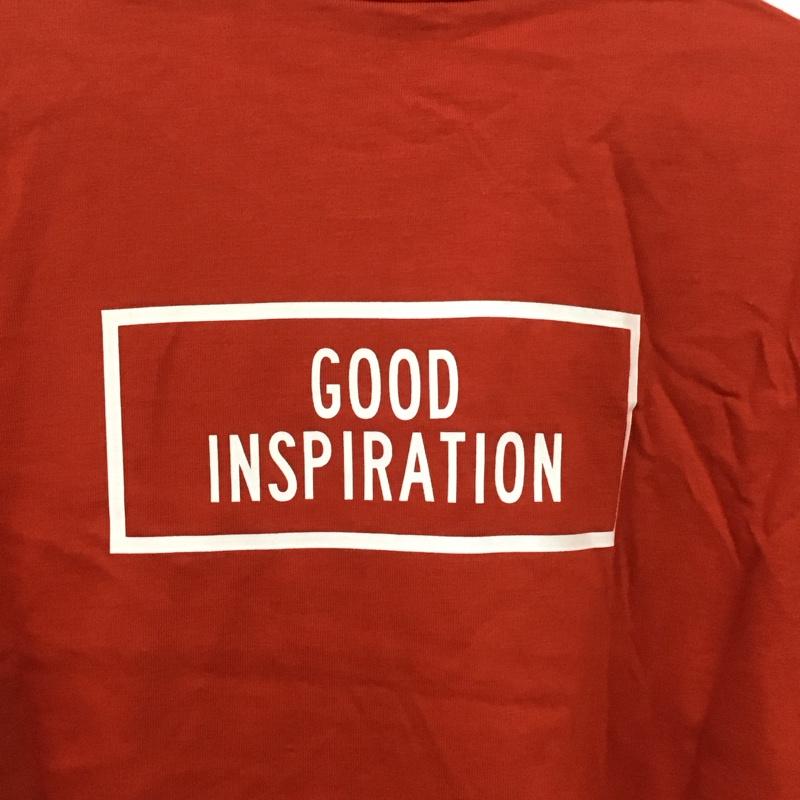 ジーユー GU Tシャツ 半袖 341-333500 ミハラヤスヒロ 21SS 別注ビッグTシャツ 5分袖 プリントTシャツ L ロゴ、文字 橙 / オレンジ /  メンズ USED 古着 中古 10140105