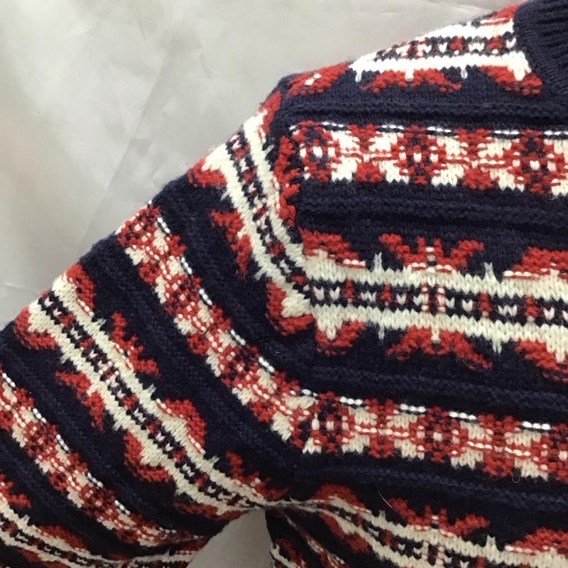 トミーヒルフィガー TOMMY HILFIGER ニット、セーター 長袖 長袖ニットカットソー セーター クルーネックニットカットソー L 総柄 マルチカラー / マルチカラー /  メンズ USED 古着 中古 10111030