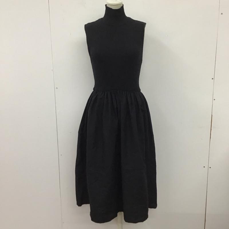 ザラ ZARA ワンピース ロングスカート ロングワンピース ノースリーブワンピース タートルネックワンピース S 無地 黒 / ブラック /  レディース USED 古着 中古 10110229