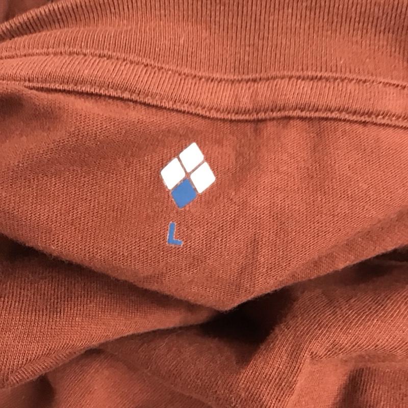 モンベル mont-bell カットソー 長袖 長袖カットソー プリントカットソー クルーネック L ロゴ、文字 茶 / ブラウン /  メンズ USED 古着 中古 10124911