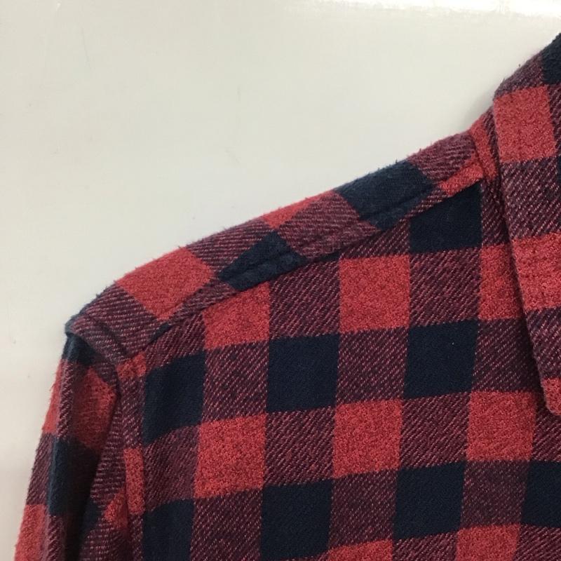 オベイ OBEY シャツ、ブラウス 長袖 長袖シャツ チェックシャツ カラーシャツ M チェック 赤 / レッド / X 紺 / ネイビー /  メンズ USED 古着 中古 10144767