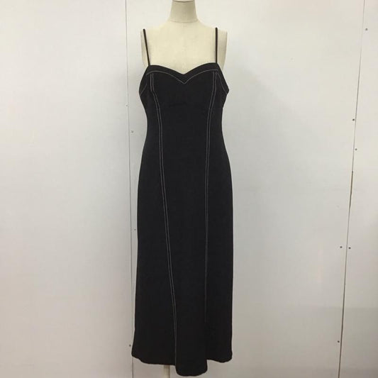 ザラ ZARA ワンピース ロングスカート ロングワンピース ノースリーブワンピース フレアスカート M 無地 黒 / ブラック /  レディース USED 古着 中古 10107720