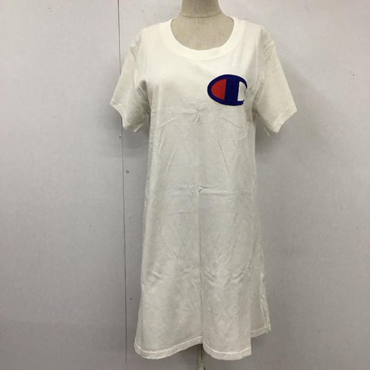 エックスガール X-girl ワンピース ミニスカート Champion M ロゴ、文字 白 / ホワイト /  レディース USED 古着 中古 10121278