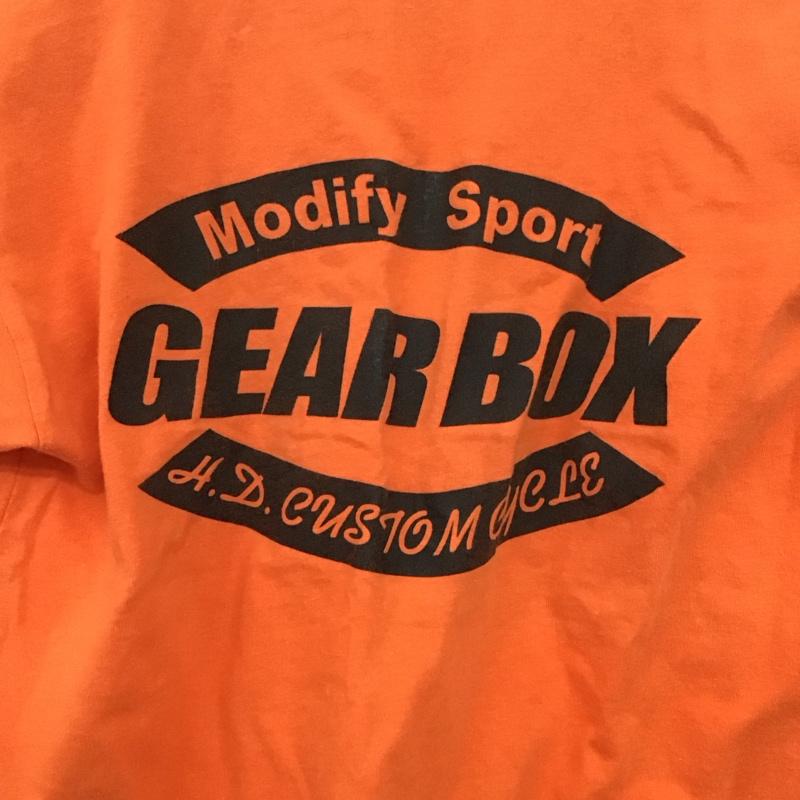 ヘインズ HANES Tシャツ 半袖 半袖カットソー プリントTシャツ クルーネックカットソー L ロゴ、文字 橙 / オレンジ /  メンズ USED 古着 中古 10146580