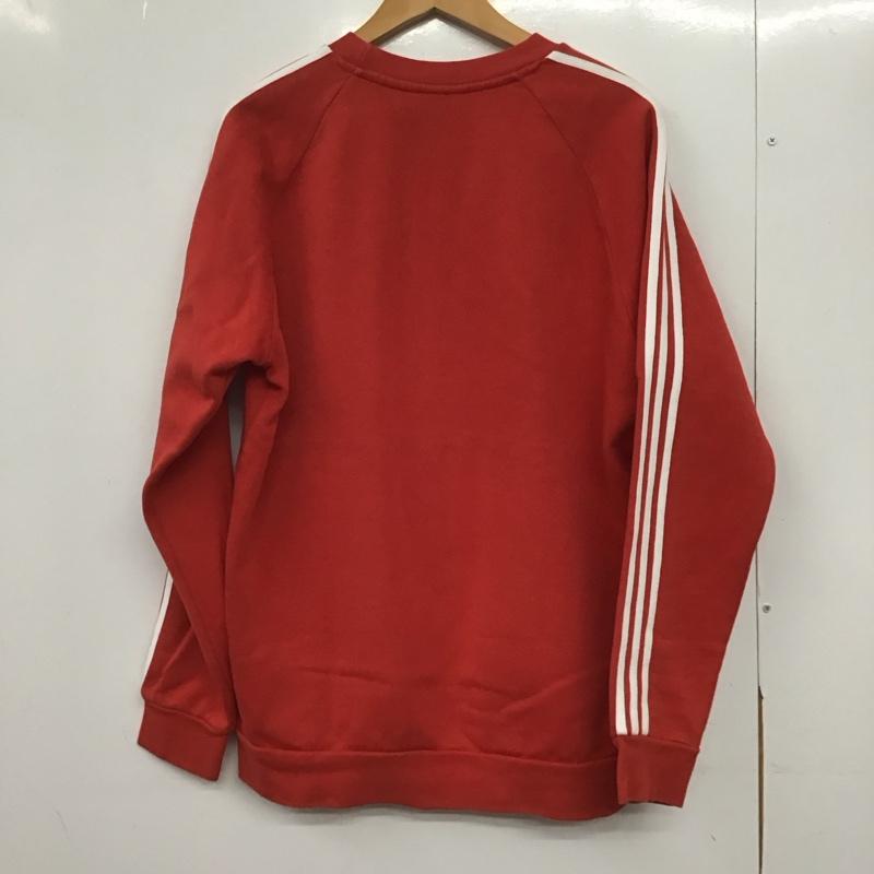 アディダス adidas トレーナー 長袖 fm3761 クルーネック スウェットトレーナー 0 ロゴ、文字 赤 / レッド /  メンズ USED 古着 中古 10145841