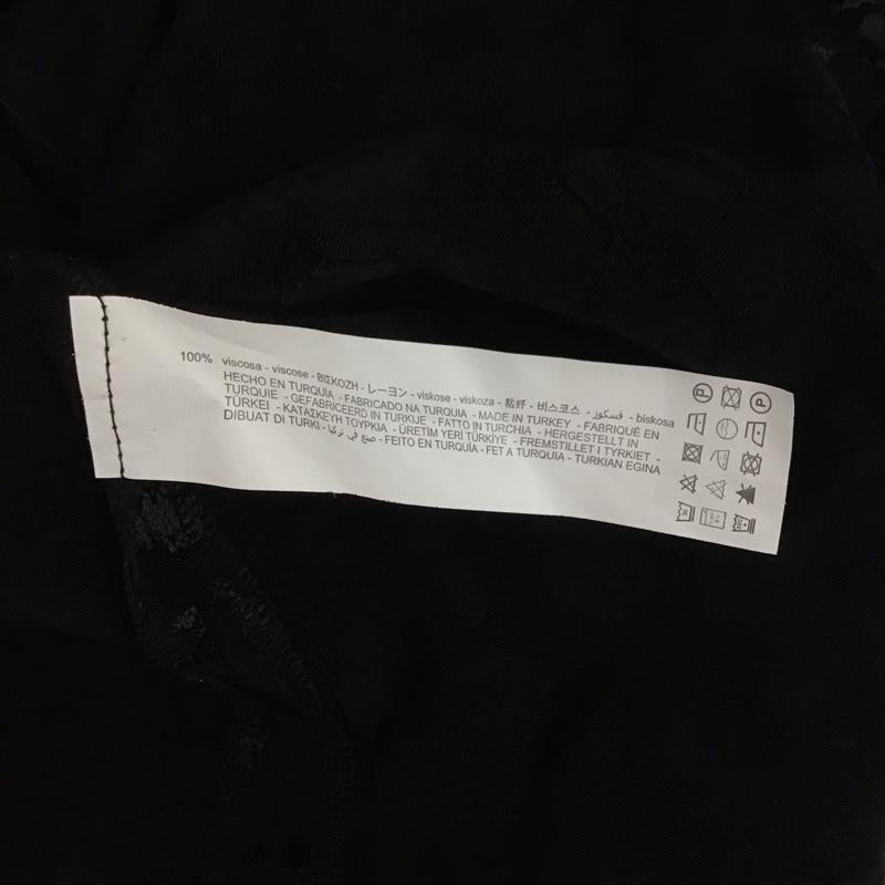 ザラ ZARA ワンピース ひざ丈スカート 9006 159 800 スキッパー L 花柄 黒 / ブラック /  レディース USED 古着 中古 10129209