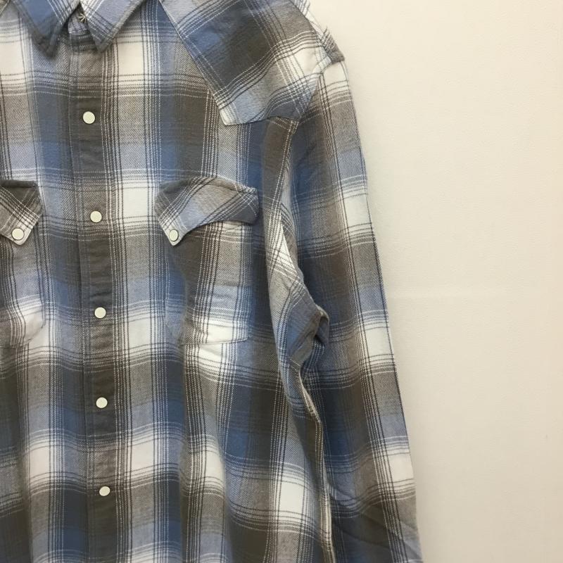 ダブルアールエル RRL シャツ、ブラウス 長袖 XL チェック 青 / ブルー /  メンズ USED 古着 中古 10127282