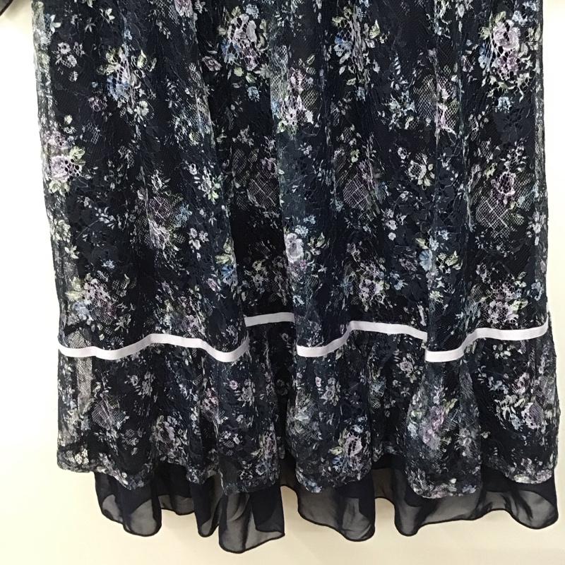アクシーズファム axes femme ワンピース ロングスカート ci361x71 フローラルレースワンピース M 総柄 X 花柄 紺 / ネイビー /  レディース USED 古着 中古 10147853