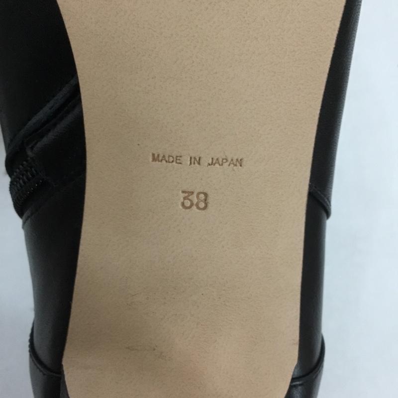 古着 USED ブーツ ショートブーツ ベルトショートブーツ ポインテッドトゥ 38 無地 黒 / ブラック /  レディース USED 古着 中古 10142832