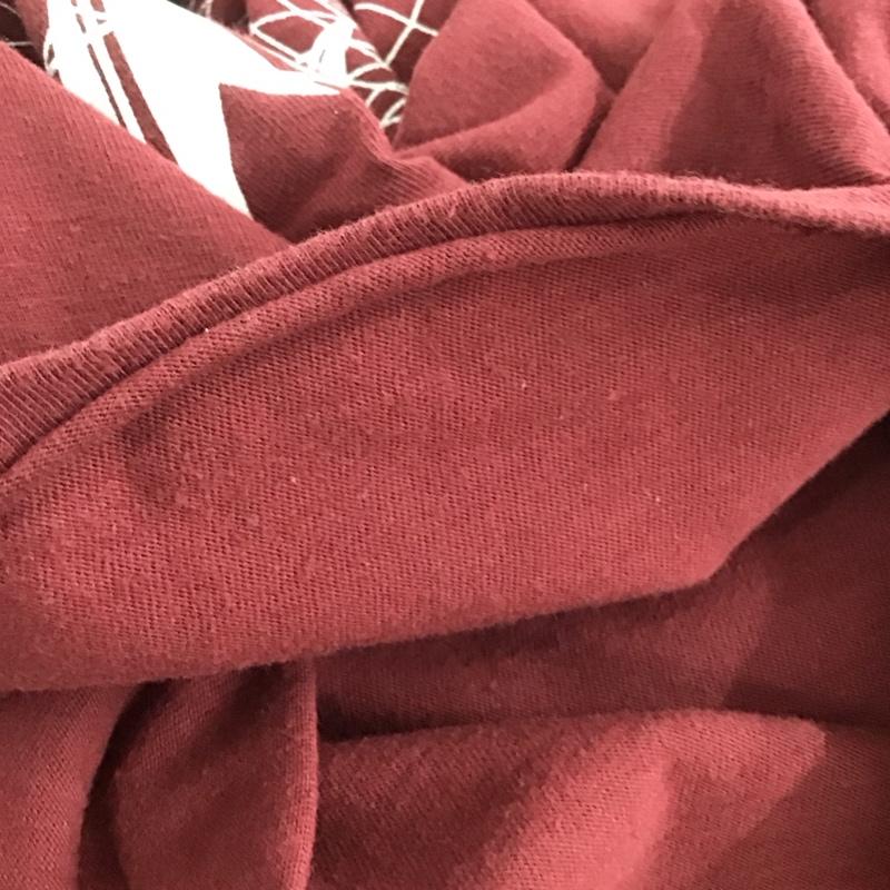 ステューシー STUSSY Tシャツ 半袖 L ロゴ、文字 X プリント えんじ / ワインレッド /  メンズ USED 古着 中古 10133104