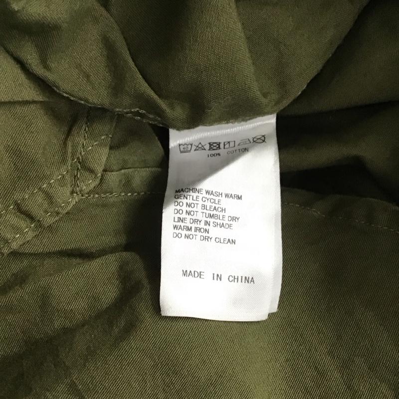 チャムス CHUMS シャツ、ブラウス 半袖 CH02-1054 ノーカラーシャツ L ワンポイント カーキ / カーキ /  メンズ USED 古着 中古 10108178