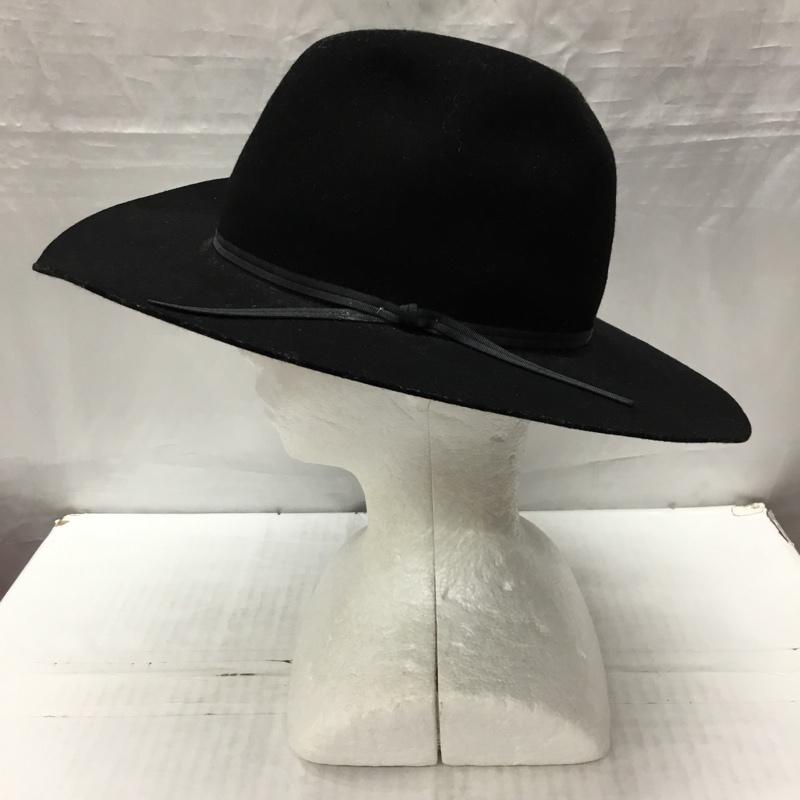 ステットソン STETSON 帽子 ハット 中折れ帽 フェルトハット USA製 無地 黒 / ブラック /  メンズ USED 古着 中古 10119107