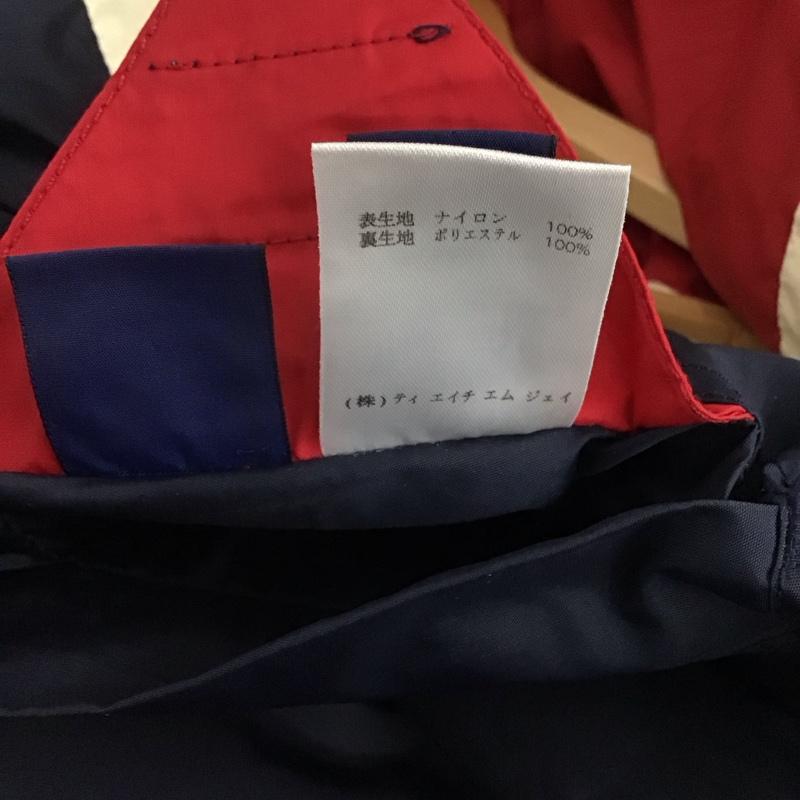 トミーヒルフィガー TOMMY HILFIGER ジャケット、上着 ジャンパー、ブルゾン ジップアップジャケット アウター 古着 L ロゴ、文字 赤 / レッド / X 紺 / ネイビー /  メンズ USED 古着 中古 10144793