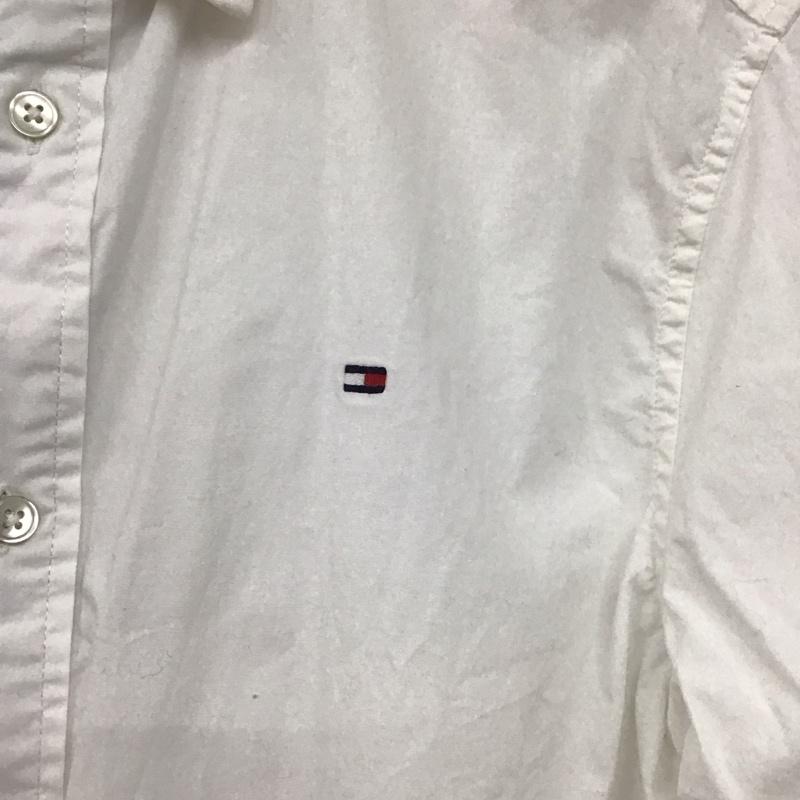 トミーヒルフィガー TOMMY HILFIGER シャツ、ブラウス 長袖 長袖シャツ 無地シャツ カラーシャツ L 無地 白 / ホワイト /  メンズ USED 古着 中古 10144790