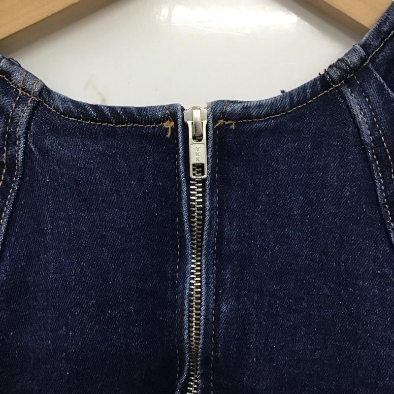 ザラ ZARA ワンピース ミニスカート デニム 半袖ワンピース S 無地 インディゴ / インディゴ /  レディース USED 古着 中古 10139366