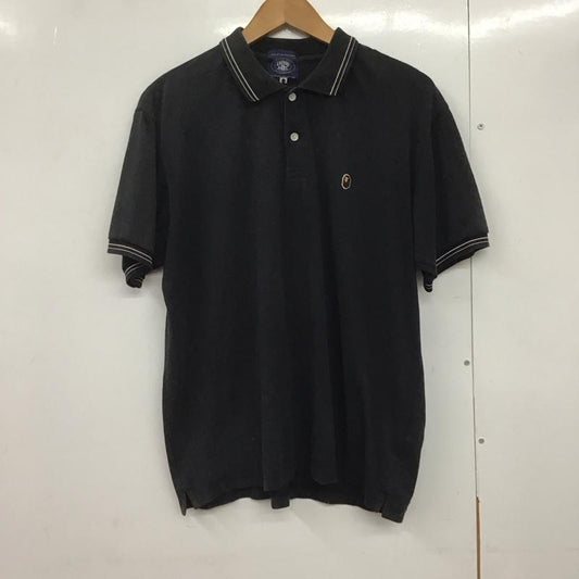 アベイシングエイプ A BATHING APE ポロシャツ 半袖 L 無地 黒 / ブラック /  メンズ USED 古着 中古 10142992