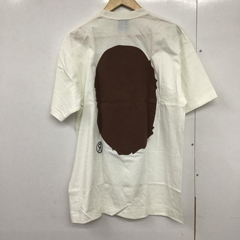 ベイプ BAPE Tシャツ 半袖 半袖カットソー プリントTシャツ クルーネックカットソー L プリント 白 / ホワイト /  メンズ USED 古着 中古 10141376