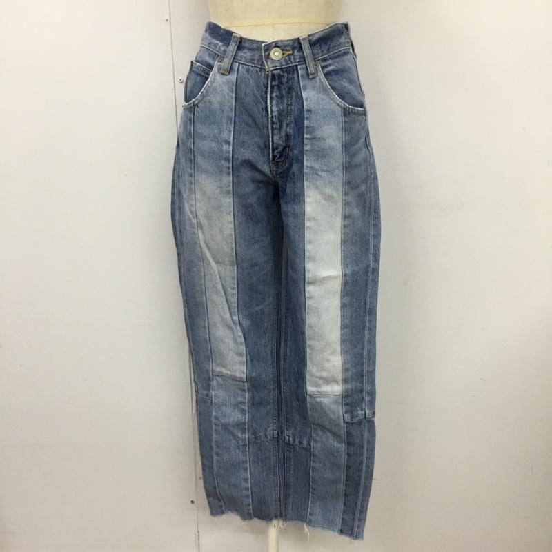 マウジー MOUSSY パンツ デニム、ジーンズ 010ASH11-0600 PATCHWORKSTRAIGHT デニムパンツ スリムパンツ 無地 インディゴ / インディゴ /  レディース USED 古着 中古 10110103