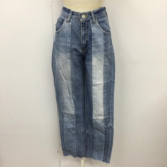マウジー MOUSSY パンツ デニム、ジーンズ 010ASH11-0600 PATCHWORKSTRAIGHT デニムパンツ スリムパンツ 無地 インディゴ / インディゴ /  レディース USED 古着 中古 10110103