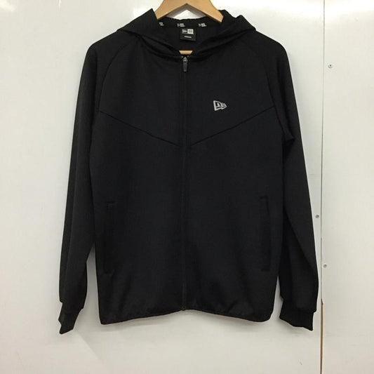 ニューエラ NEW ERA パーカー 長袖 ジップアップパーカー 長袖パーカー カジュアルジャケット M ロゴ、文字 黒 / ブラック /  メンズ USED 古着 中古 10149176