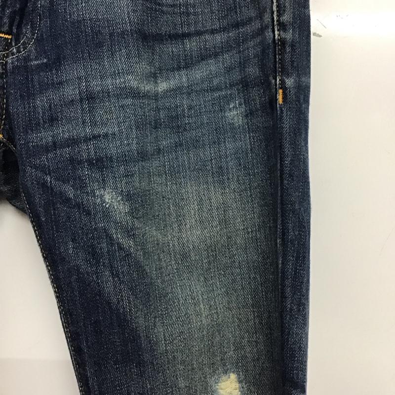 ポロラルフローレン POLO RALPH LAUREN パンツ デニム、ジーンズ デニムパンツ スリムパンツ カジュアルパンツ ストレッチパンツ 26インチ ダメージ加工 インディゴ / インディゴ /  レディース USED 古着 中古 10134109