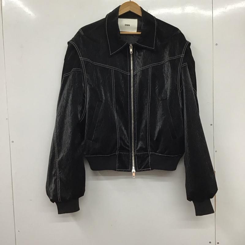 オウン OWN ジャケット、上着 ジャケット、ブレザー ジップアップジャケット アウター カラージャケット 無地 黒 / ブラック /  メンズ USED 古着 中古 10135490