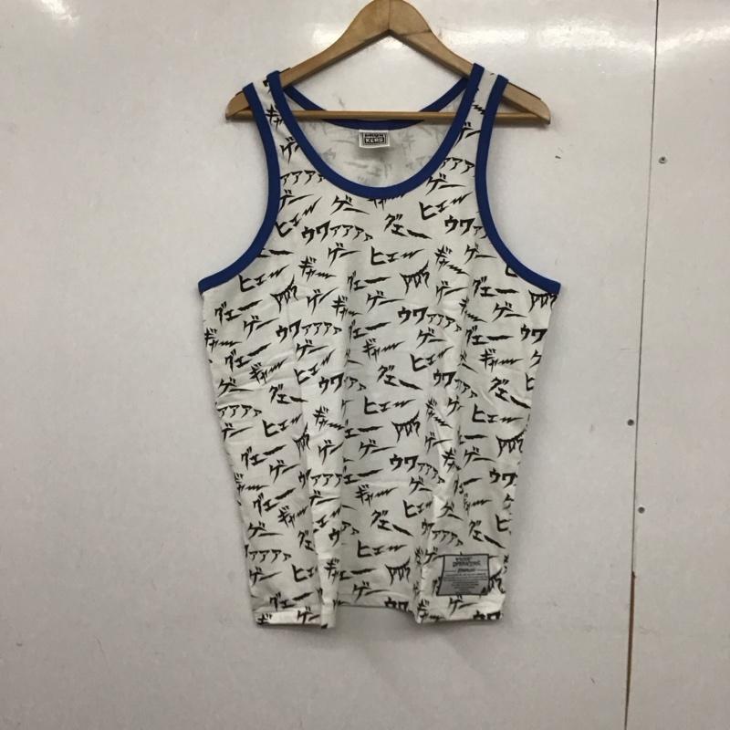 パンクドランカーズ PUNK DRUNKERS タンクトップ タンクトップ タンクトップ ノースリーブカットソー クルーネック プリント 白 / ホワイト /  メンズ USED 古着 中古 10140149