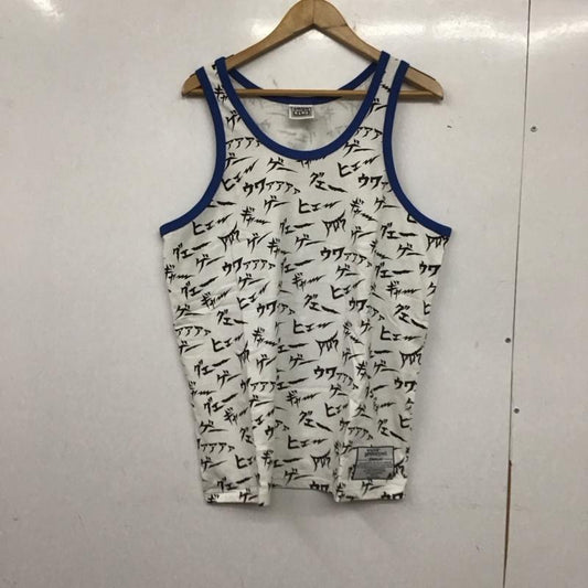 パンクドランカーズ PUNK DRUNKERS タンクトップ タンクトップ タンクトップ ノースリーブカットソー クルーネック プリント 白 / ホワイト /  メンズ USED 古着 中古 10140149