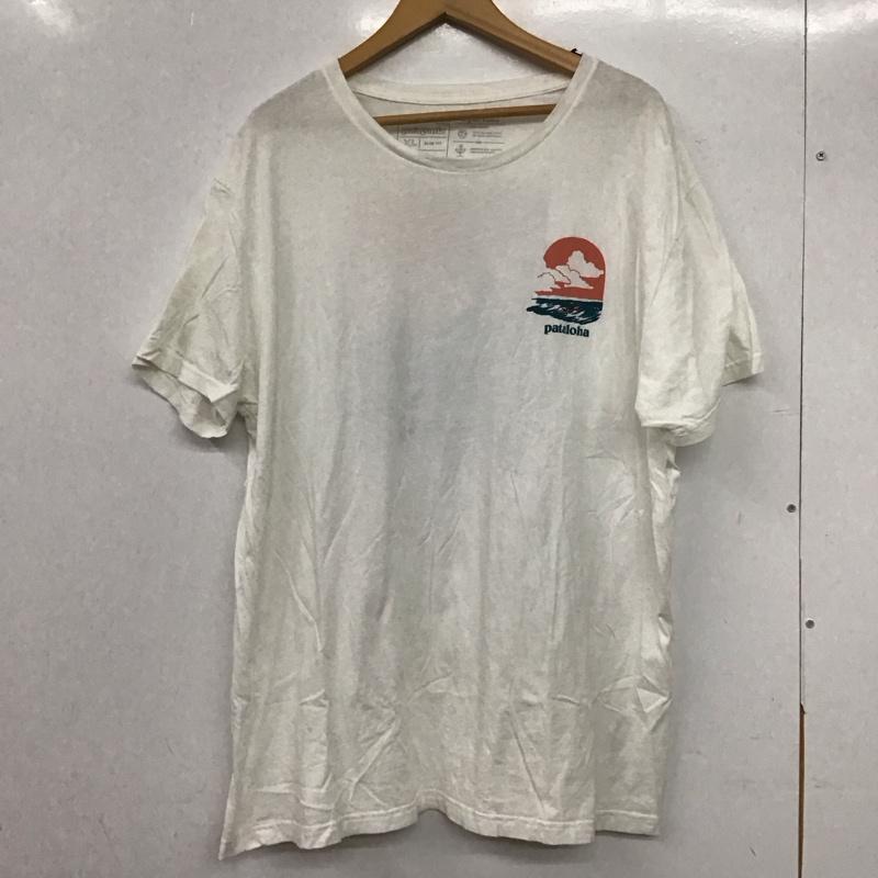 パタゴニア patagonia Tシャツ 半袖 半袖カットソー プリントTシャツ クルーネックカットソー XL プリント 白 / ホワイト /  メンズ USED 古着 中古 10145049