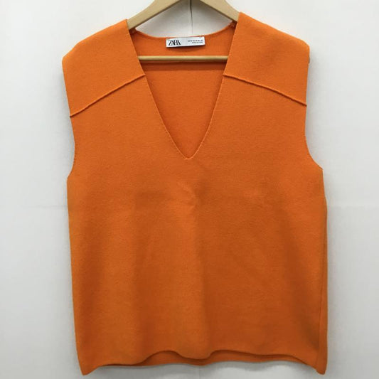 ザラ ZARA ベスト ベスト M 無地 橙 / オレンジ /  レディース USED 古着 中古 10135937