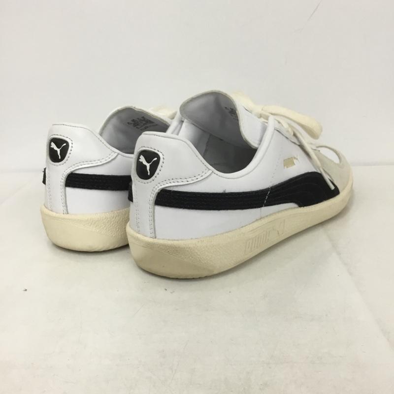 プーマ PUMA スニーカー スニーカー 386607-01 ARMY TRAINER 24.5cm 24.5cm ロゴ、文字 白 / ホワイト / X 黒 / ブラック / X 灰 / グレー /  レディース USED 古着 中古 10140405